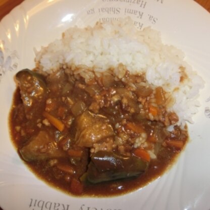 なすのカレーが食べたくなって作りました。
美味しくできました。＾＾